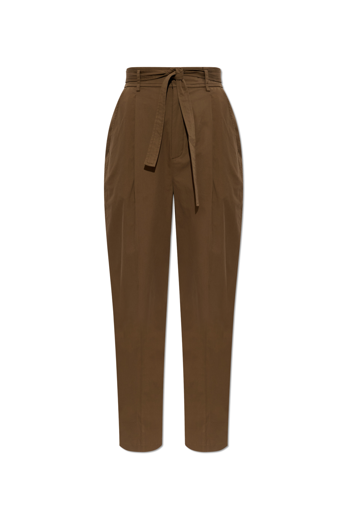 Saint Laurent Cotton pants with a belt | Women's | Vitkac